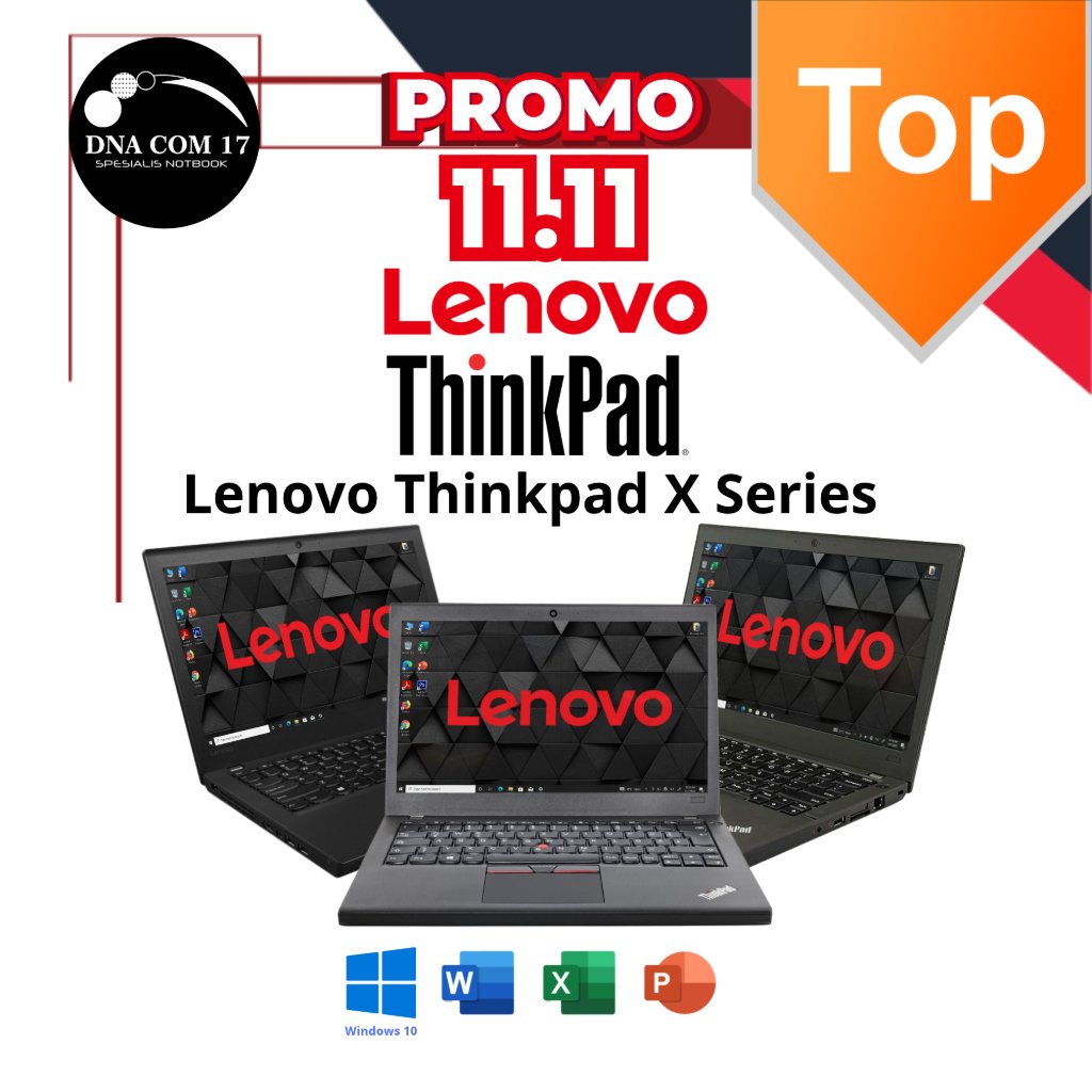 Laptop Lenovo Thinkpad X250/T450/L550 | X260/T460/L560 | X270/T470/L570 | X280/T480 | i3/i5/i7 | Mulus / Second / Original / Berkualitas / Bergaransi