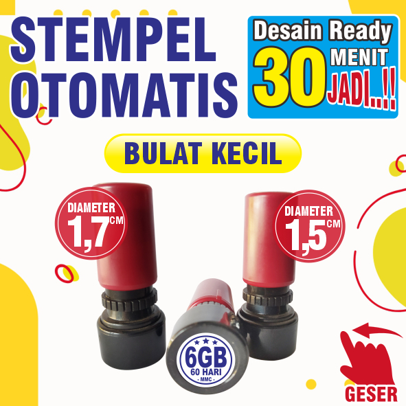 Jual Stempel Otomatis Bulat Mini 1.5cm / 1.7cm – Custom Nama Toko ...