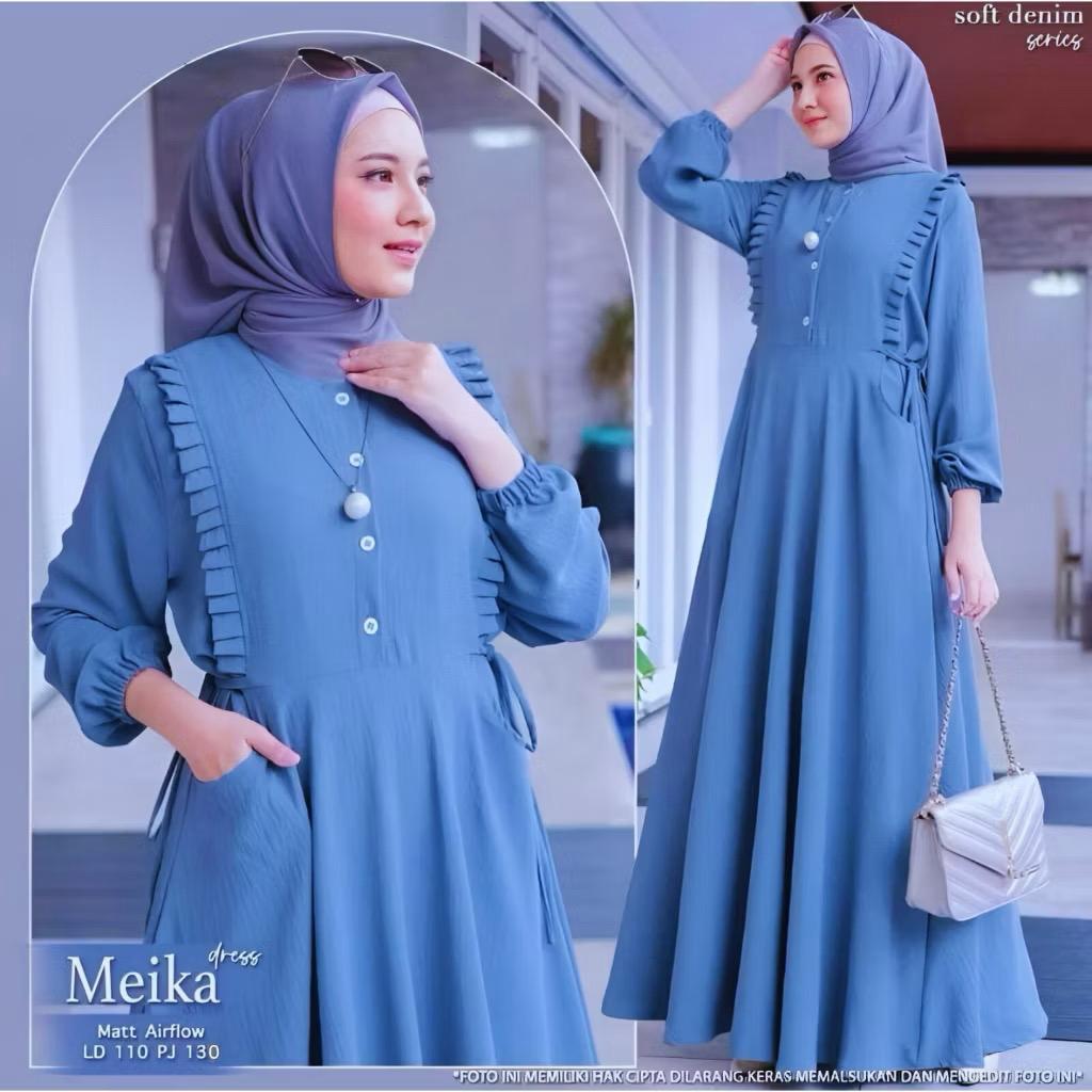 Gamis Meika Dress Wanita Rempel Muslimah