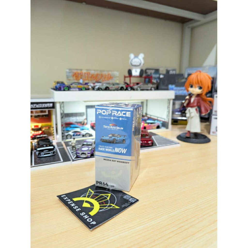POP RACE Mazda RX7 Widebody Rosa &ndash; Modello Pressofuso 1/64, Edizione Speciale Expo IDE 2024 (Indonesia)