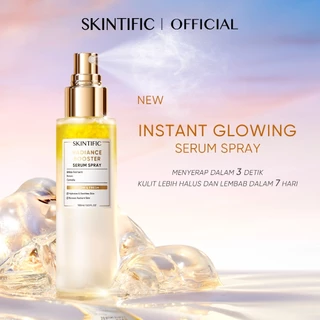 SKINTIFlC - Instant Glowing First Serum Spray 100ml | Radiance Booster Centella Kulit Lebih Halus Lembab Dalam Multifungsi Skincare Pendukung Make Up