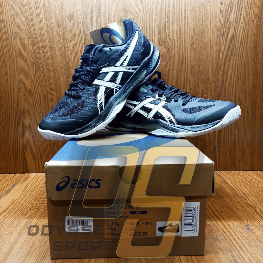 Jual Sepatu ASICS GEL TACTIC 13 (Black/White) 100% ORIGINAL!!! | Shopee ...
