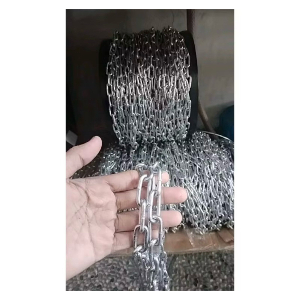 Jual Rantai Besi Kapal Berat Galvanis 1/8 inci / Rante Gembok Pagar ...
