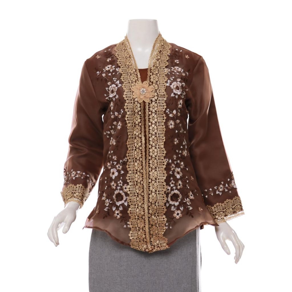Jual Kebaya Wanita Rompi Modern Organza Brukat Bahan Premium Linen ...