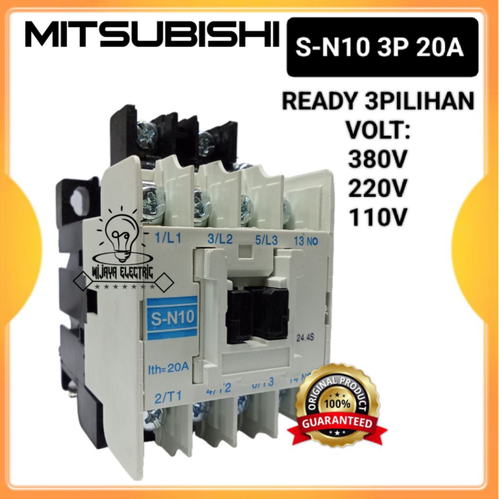 Jual Contactor S-N10/SN10 220vac 3p 20a Mitsubishi original | Shopee ...