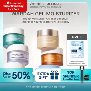 [SUPER BRAND DAY - BUY 1 GET 1] WARDAH Gel Moisturizer Series 30 g - NEW! Collagen Moist, Tranexamic Alpha Arbutin, Symradiance, Cica Complex + Panthenol Ceramide, 14X Hyaluronic + Pentavitin, Vitamin C + Adenosine - Skincare