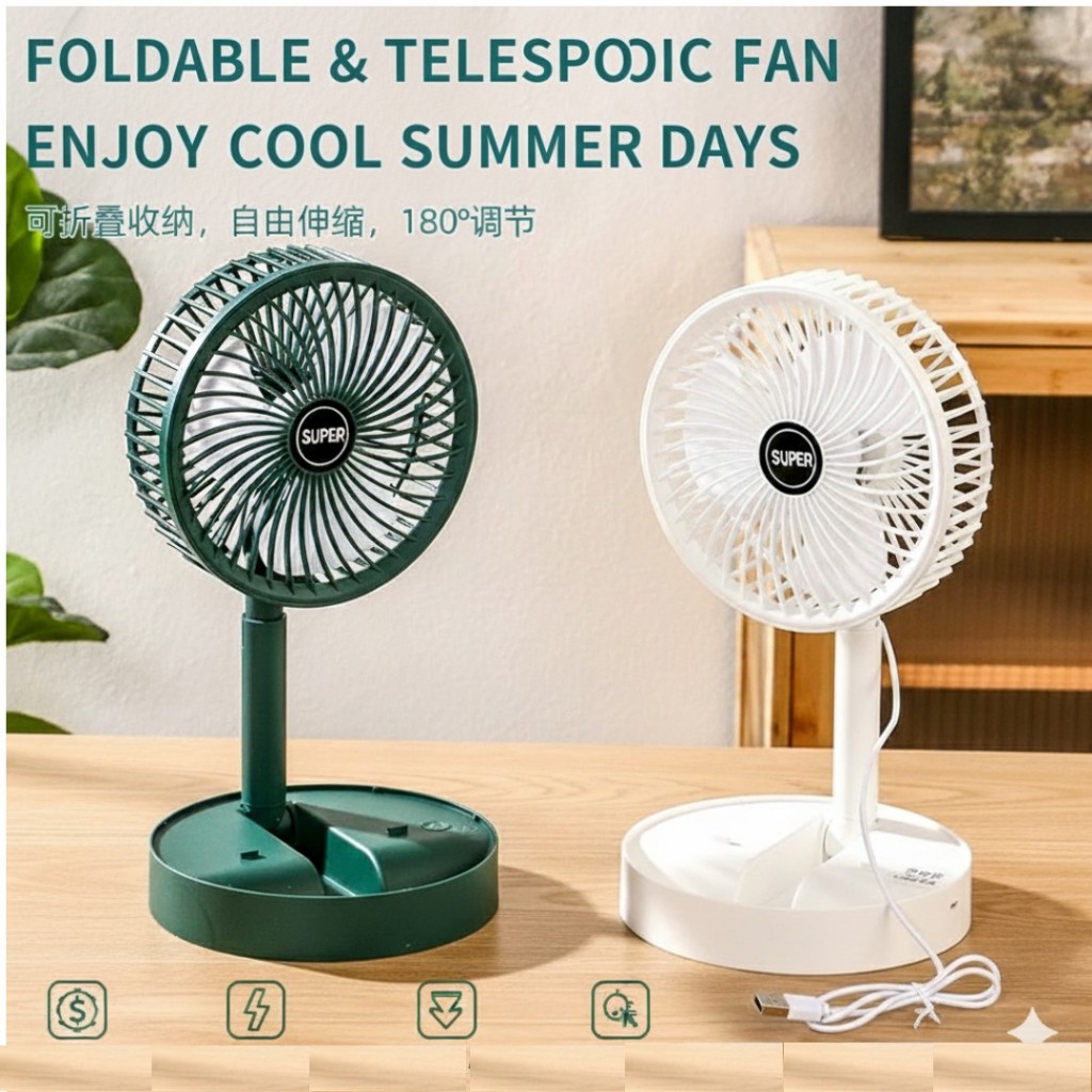 [ Aurorashop88 ]   Kipas Angin Lipat Kipas Kabel / Kipas Mini USB Fan Telescopic / Kipas Angin Folding Desktop