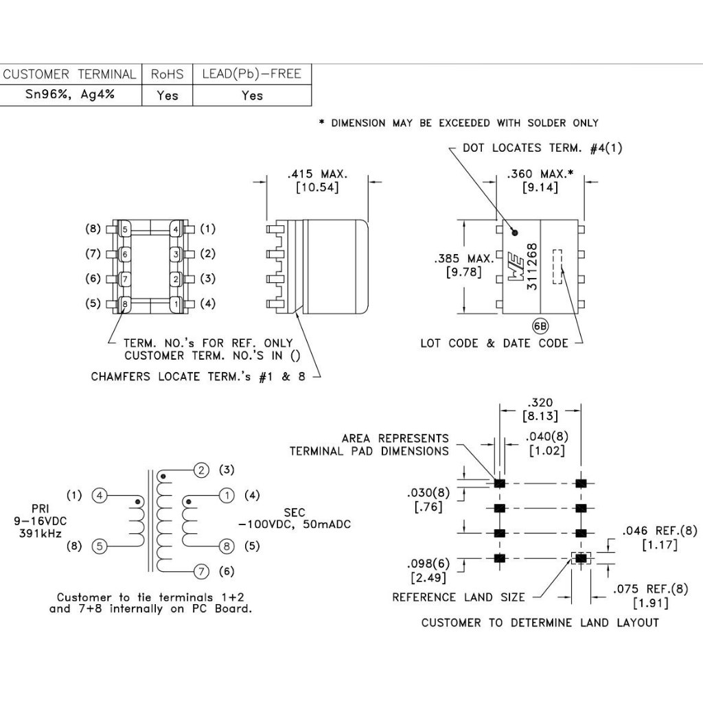 Jual Travo Flyback Trafo flyback SMD / SMT Power Transformers Flyback ...