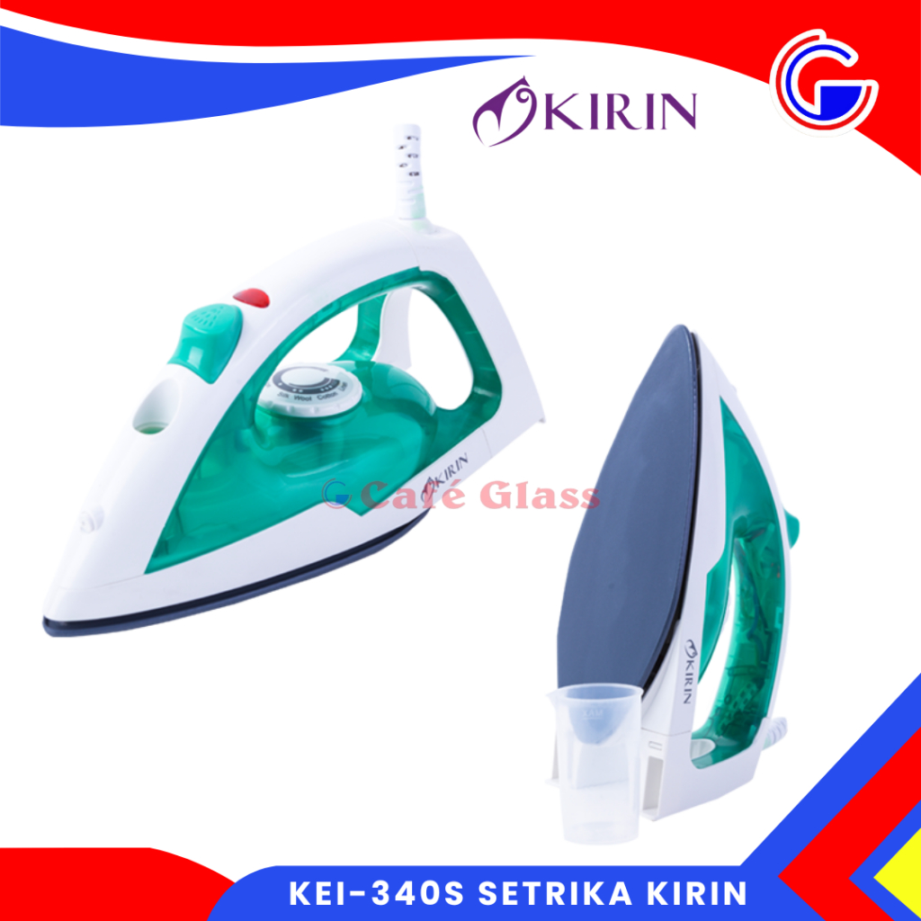 Kirin Setrika Uap Kei-340S I Setrika Listrik Anti Lengket - Setrika Anti Kusut Hemat Daya
