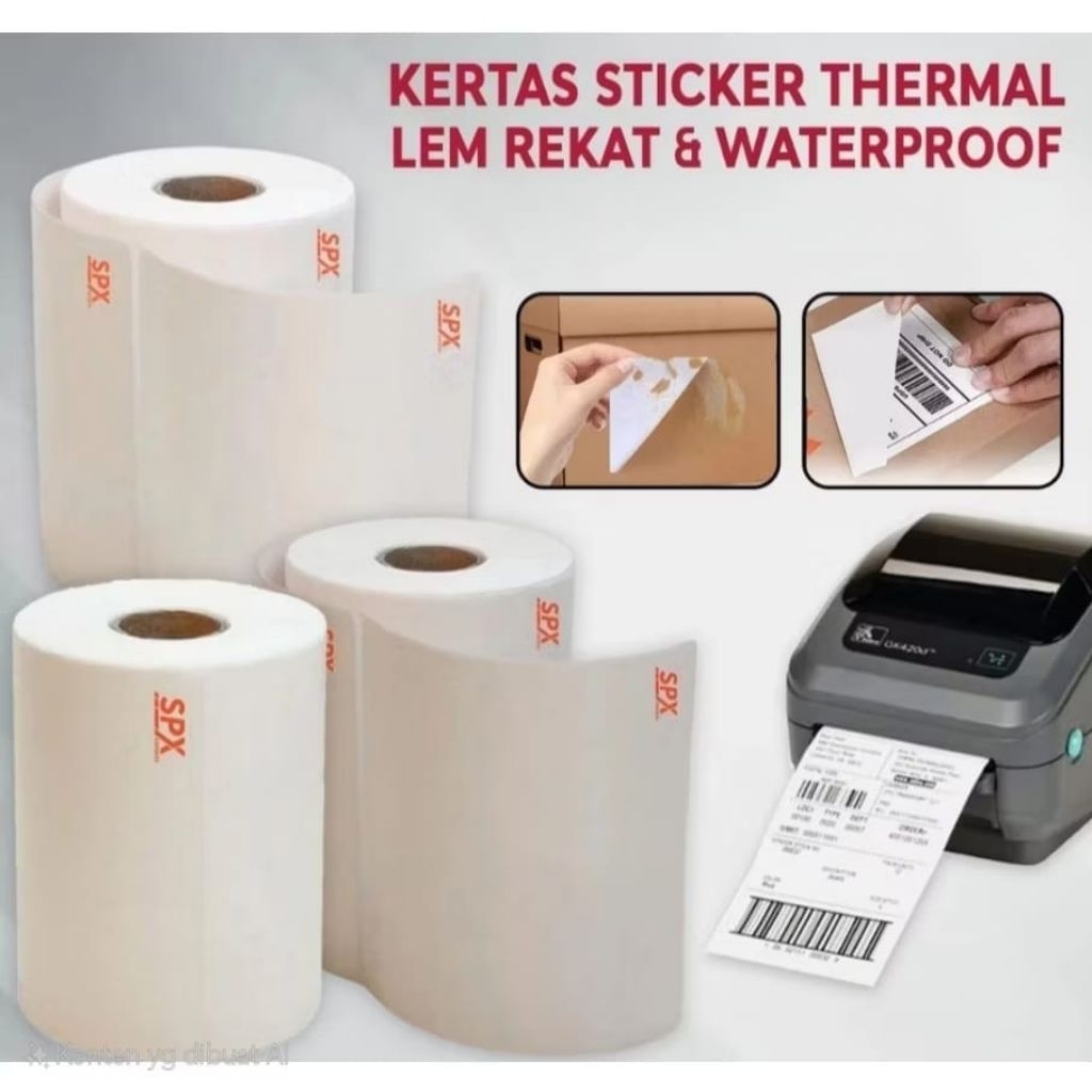 Jual STICKER RESI - Kertas Thermal Sticker Resi SPX UK 100 X 120 MM ...