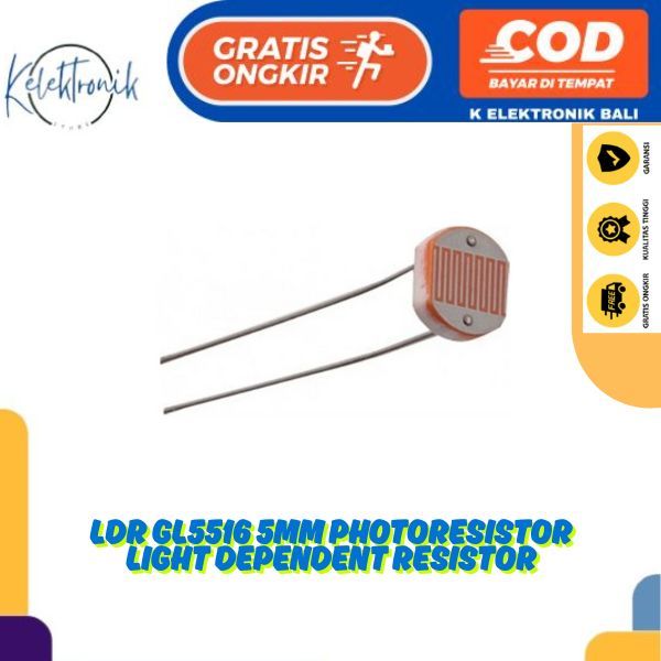 Jual Sensor LDR 5mm Sensor Cahaya Light Dependent Resistor LDR | Shopee ...