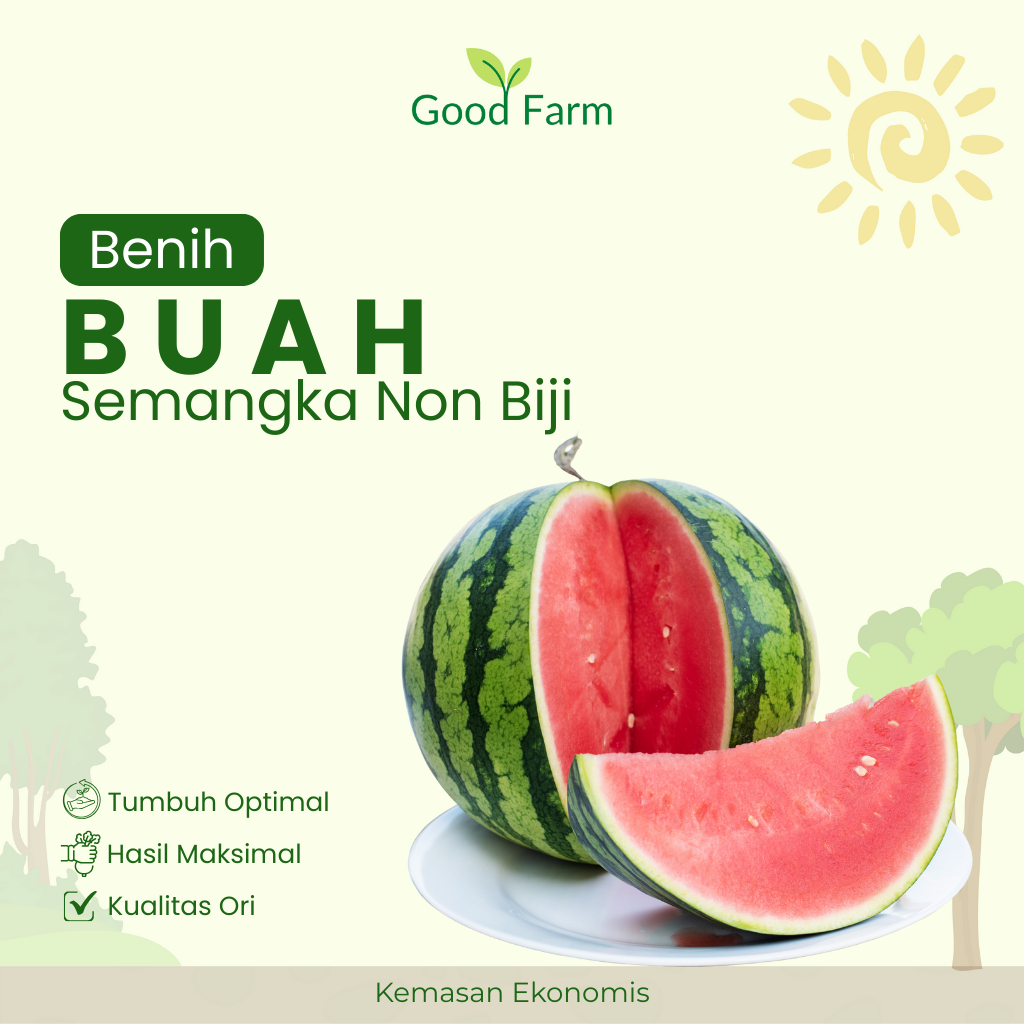GoodFarm - Benih Buah Semangka Non Biji Ekonomis