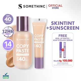 SOMETHINC Copy Paste Tinted Sunscreen SPF 40 PA++++ - Skin Tint Ringan Dengan Finish Dewy | Meratakan Warna Kulit Serta Melindungi Wajah Dari UVA & UVB, Mengandung skincare dan Tahan Lama