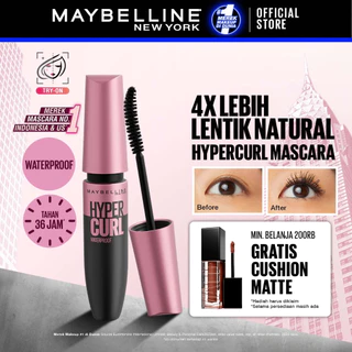 MAYBELLINE OFFICIAL Volume Express Hypercurl Waterproof Mascara 9.2 ml Maskara Eye Make up Bulu Mata Panjang Tebal Tahan 24 Jam Volumizing Extending Smudgeproof