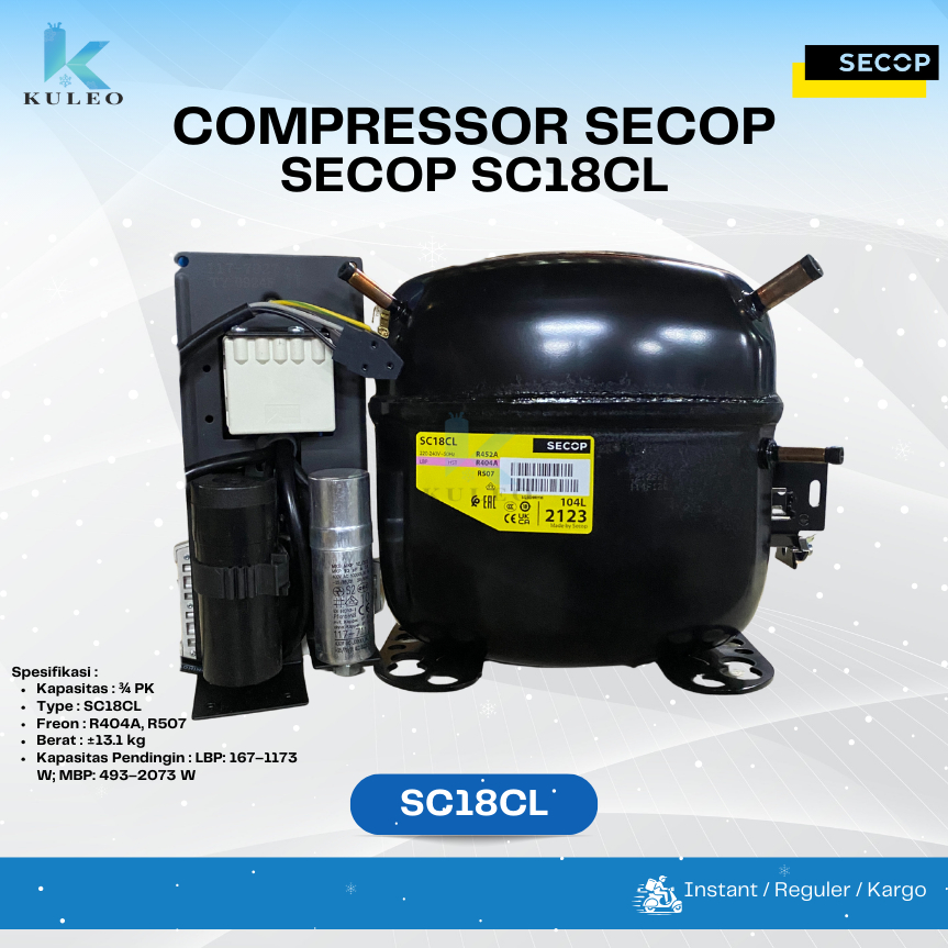 Jual Compressor SECOP SC 18CL - Kompresor secop sc18cl - Kompresor 3/4 ...