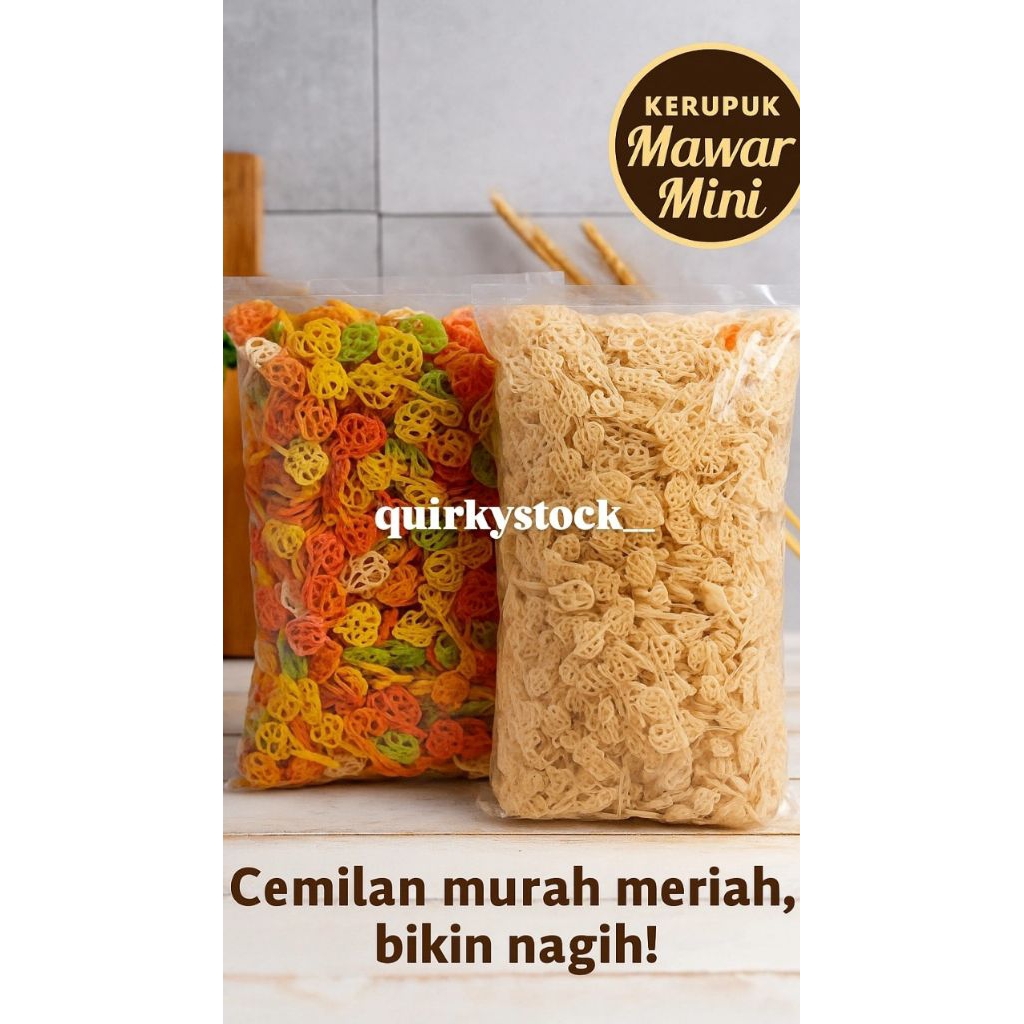 Jual KERUPUK MAWAR MINI PUTIH | RAFAEL 1BAL (5KG) | Shopee Indonesia