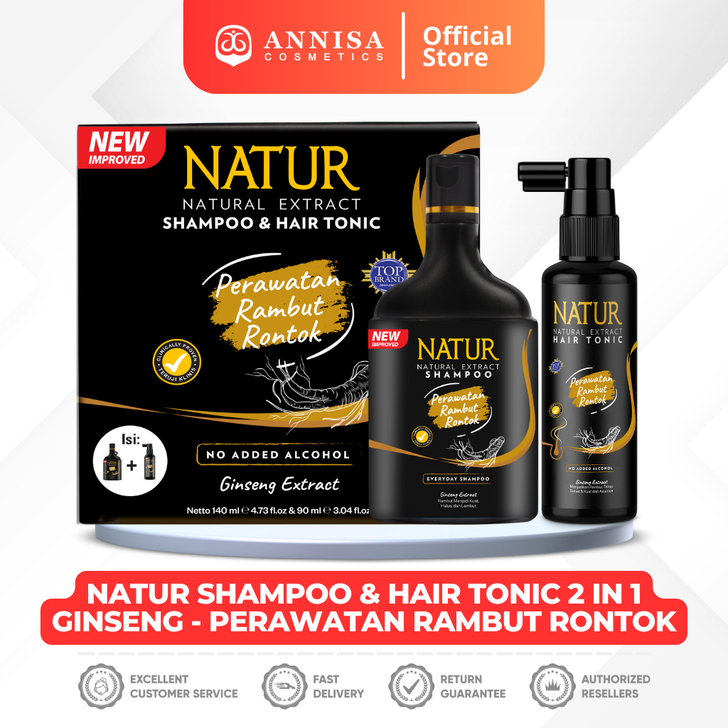 Jual Natur Shampoo & Hair Tonic 2 in 1 Ginseng - Perawatan Rambut ...