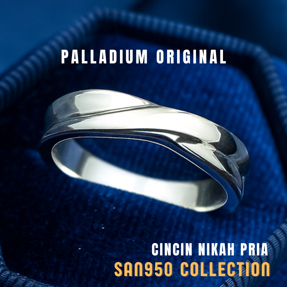 Jual Cincin Kawin Nikah SAN950 S25 - Palladium Platinum - Ring Pria ...