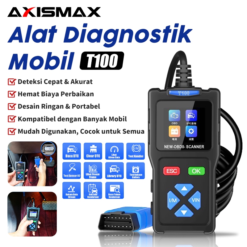 Jual COD Scanner OBD2 T100 – Alat Diagnostik Mobil Universal, Baca Kode ...