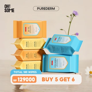OHSOME—[BPOM] Purederm make-up remover cleansing towelettes set / Tisu Pembersih Makeup 30pcs