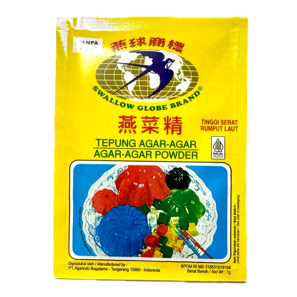 Jual Swallow Globe Tepung Agar Agar Plain Tanpa Warna 7g | Shopee Indonesia
