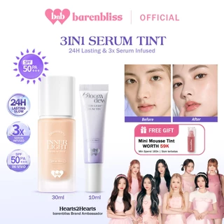 [UPGRADED SPF] BNB barenbliss Bloomdew Inner Light Serum Tint Skin Tint Serum Glowy & Dewy Finish 24H Long-Lasting SPF 50 PA++++