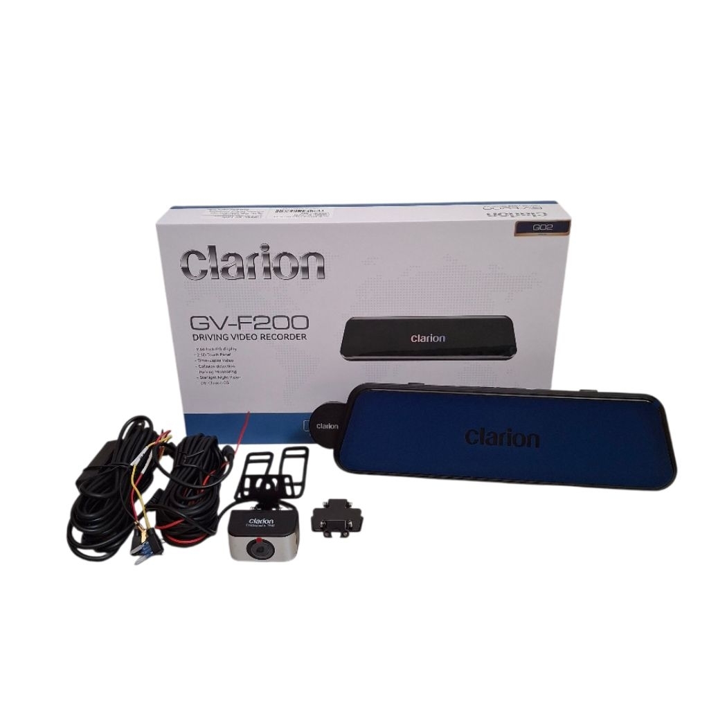 Jual Dvr spion clarion GV-F200 G02 dashcam mobil clarion 9.66 inch 2K ...