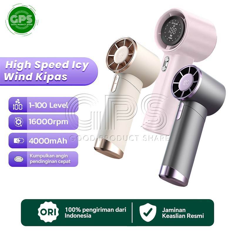 Jual [Meriam angin kecil] Mini Turbo Fan LED menampilkan 100 kecepatan ...