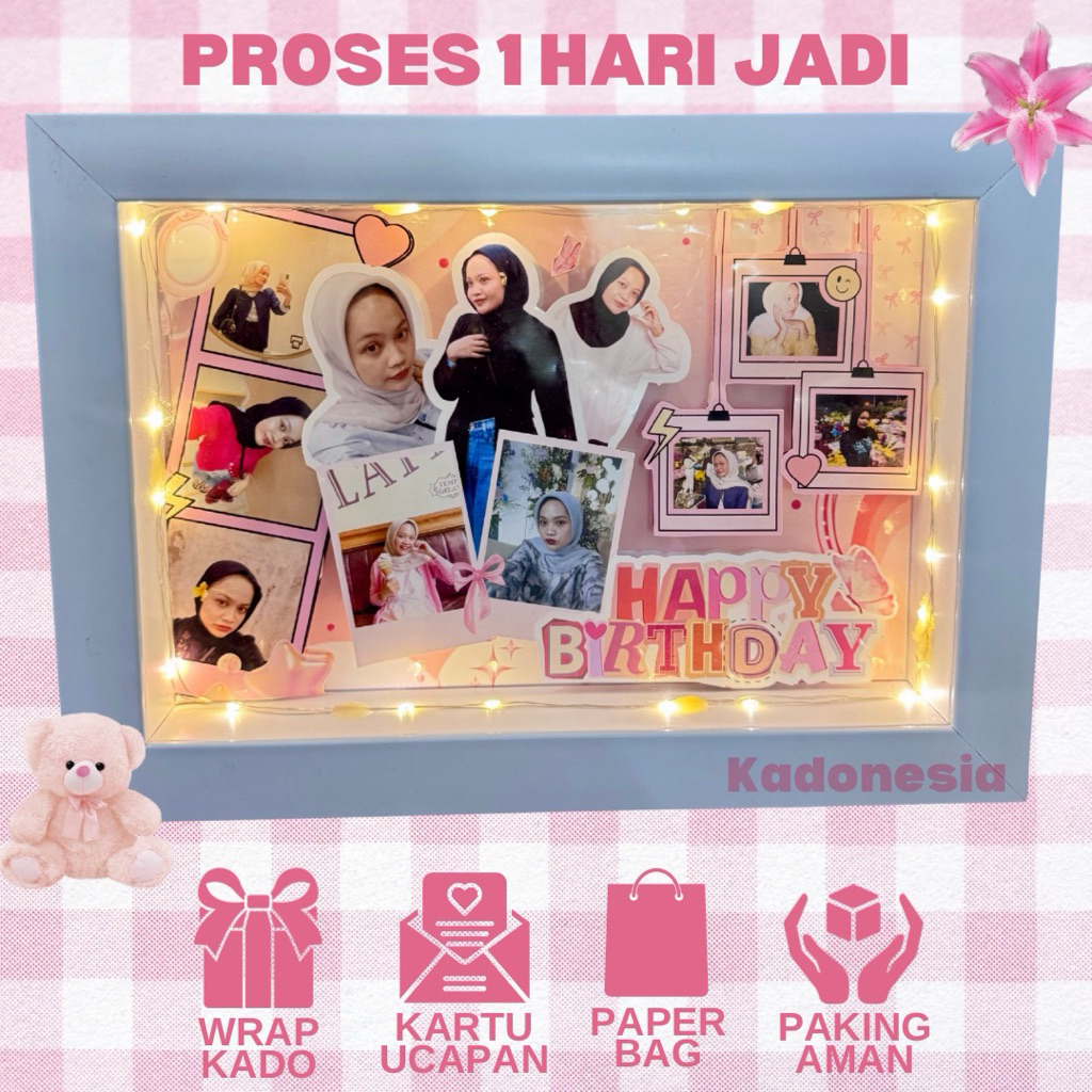 Jual Kado Ulang Tahun Scrapbook Custom / Hadiah Ultah Frame Custom ...