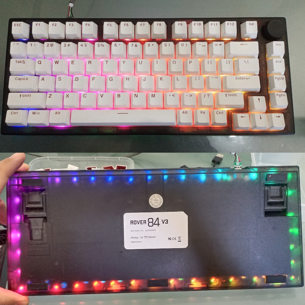 Jual Press Play Rover84 V 3 Lite Mechanical Keyboard - BLUE SWITCH Free ...