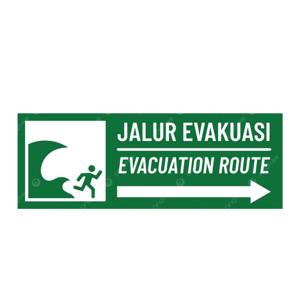 Jual Plang Rambu Jalur Evakuasi Plang Jalan Plang Rambu Alumunium plat ...