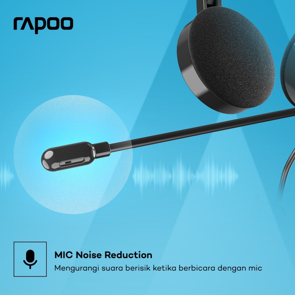 Jual Rapoo Headset Stereo Wired H101 | Shopee Indonesia