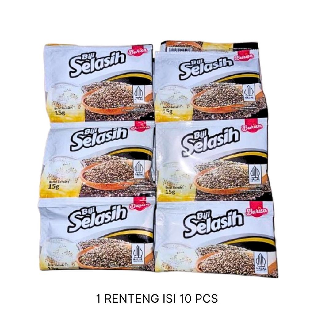 Jual Burisa Biji Selasih 15gr (1 Renteng Isi 10 PCS) | Shopee Indonesia