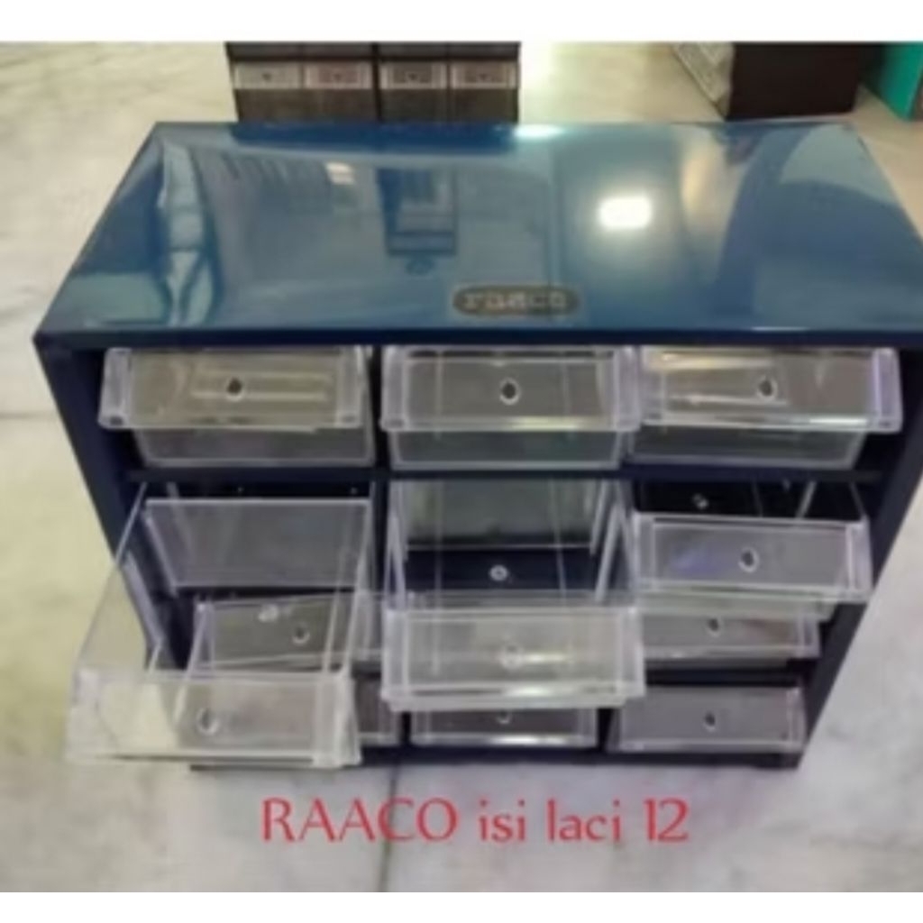 Jual RAACO KOMPENEN RAK BESI LACI PLASTIK ISI LACI 12 UKURAN 30X30 ...