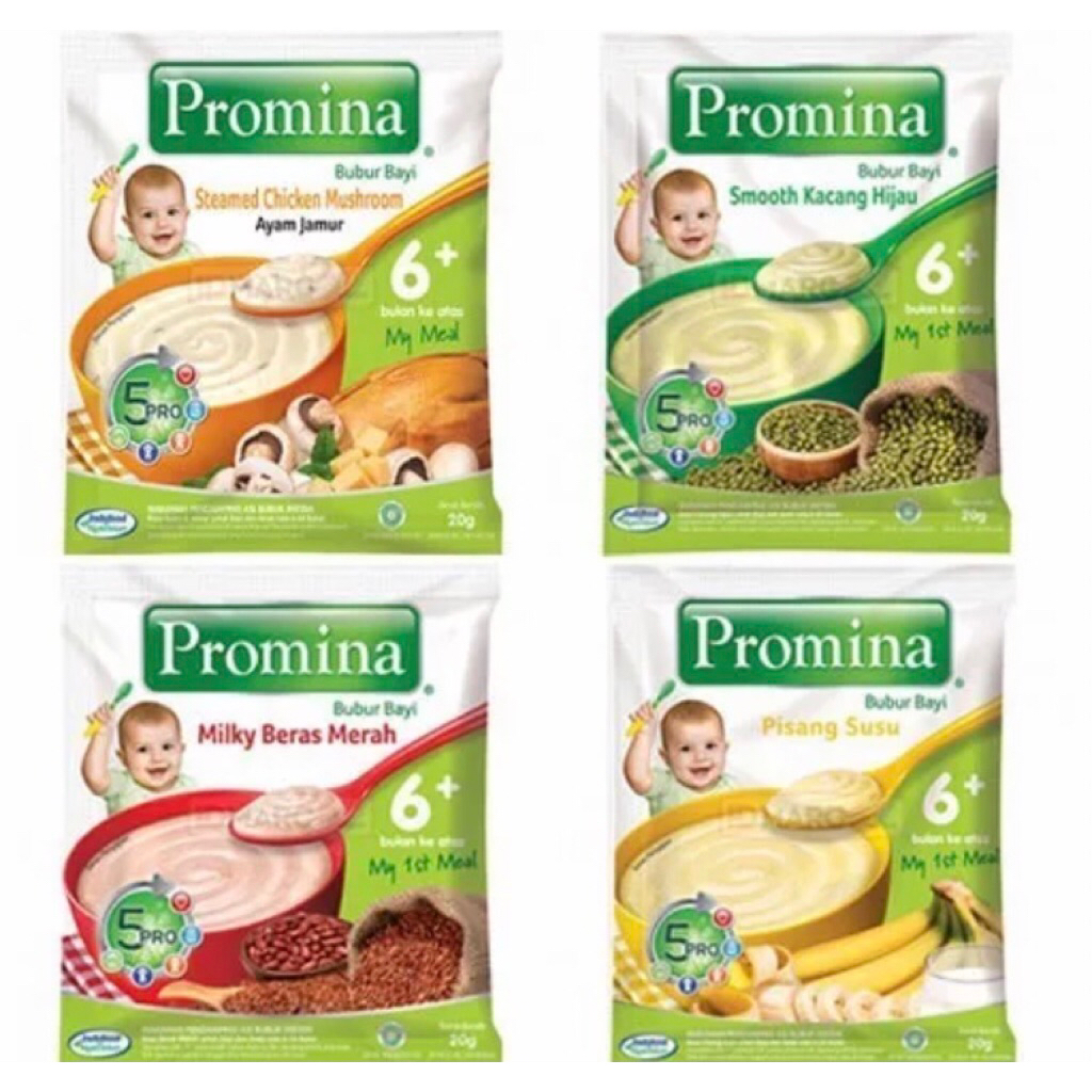 Jual Promina Bubur Bayi 6+ Bulan 1 Renceng isi 8 Sachet 20gr | Shopee ...