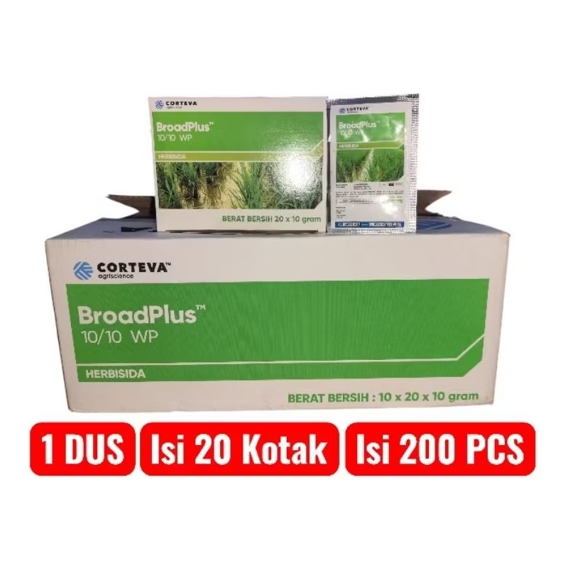 Herbisida BroadPlus 77 Wp - 1 Dus Isi 20 Kotak, 200 pcs 10 Gram