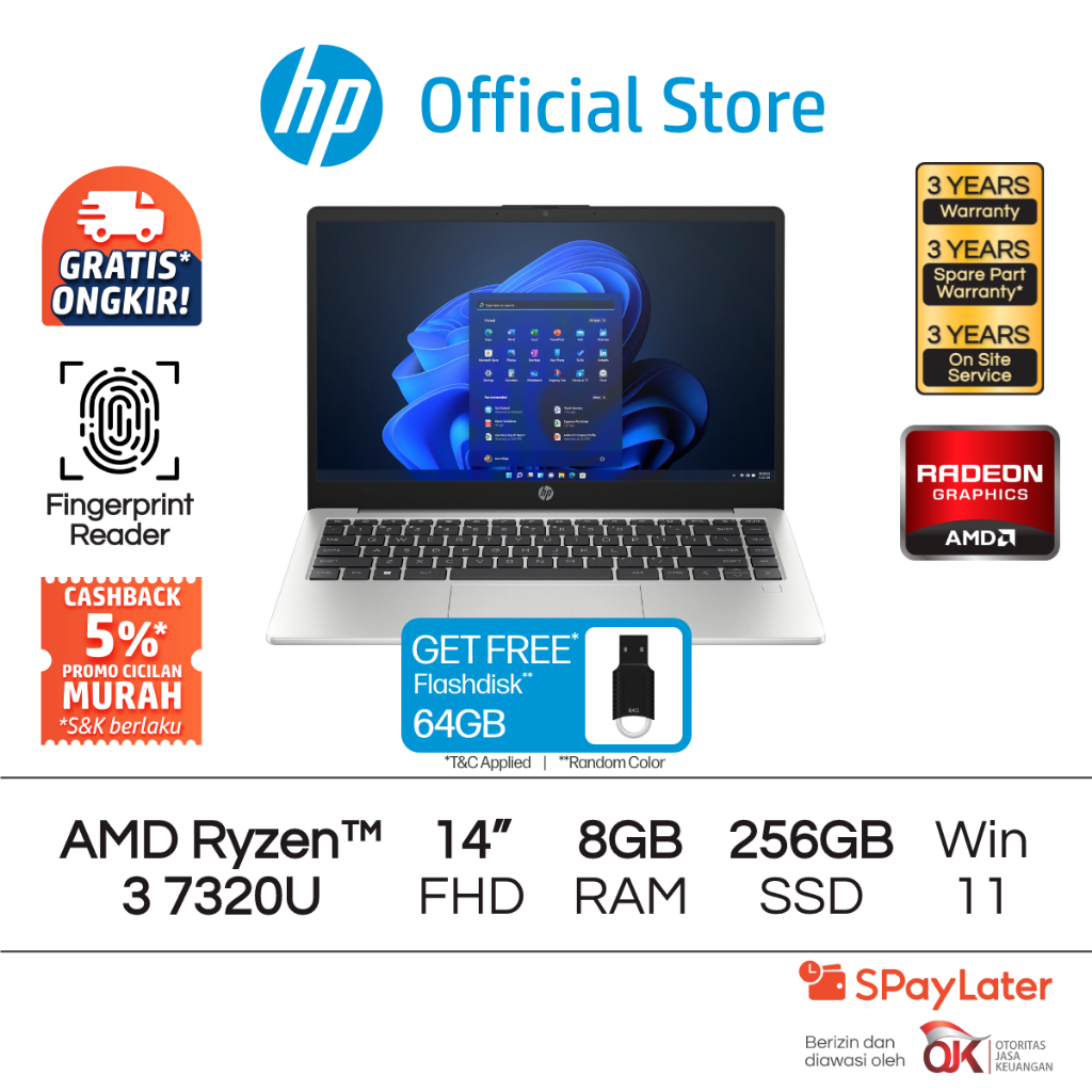 Ryzen 256gb Ssd 8gb Ram Laptop Laptop HP 245 G10 Ryzen 7300U