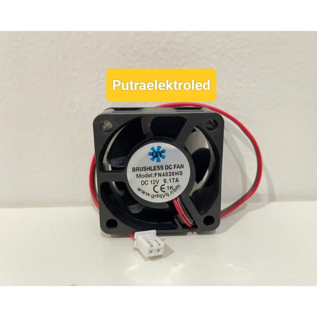 Jual FAN DC 12V 4x4x2 CM / Kipas 4CM 12 Volt Tebal 2 CM | Shopee Indonesia