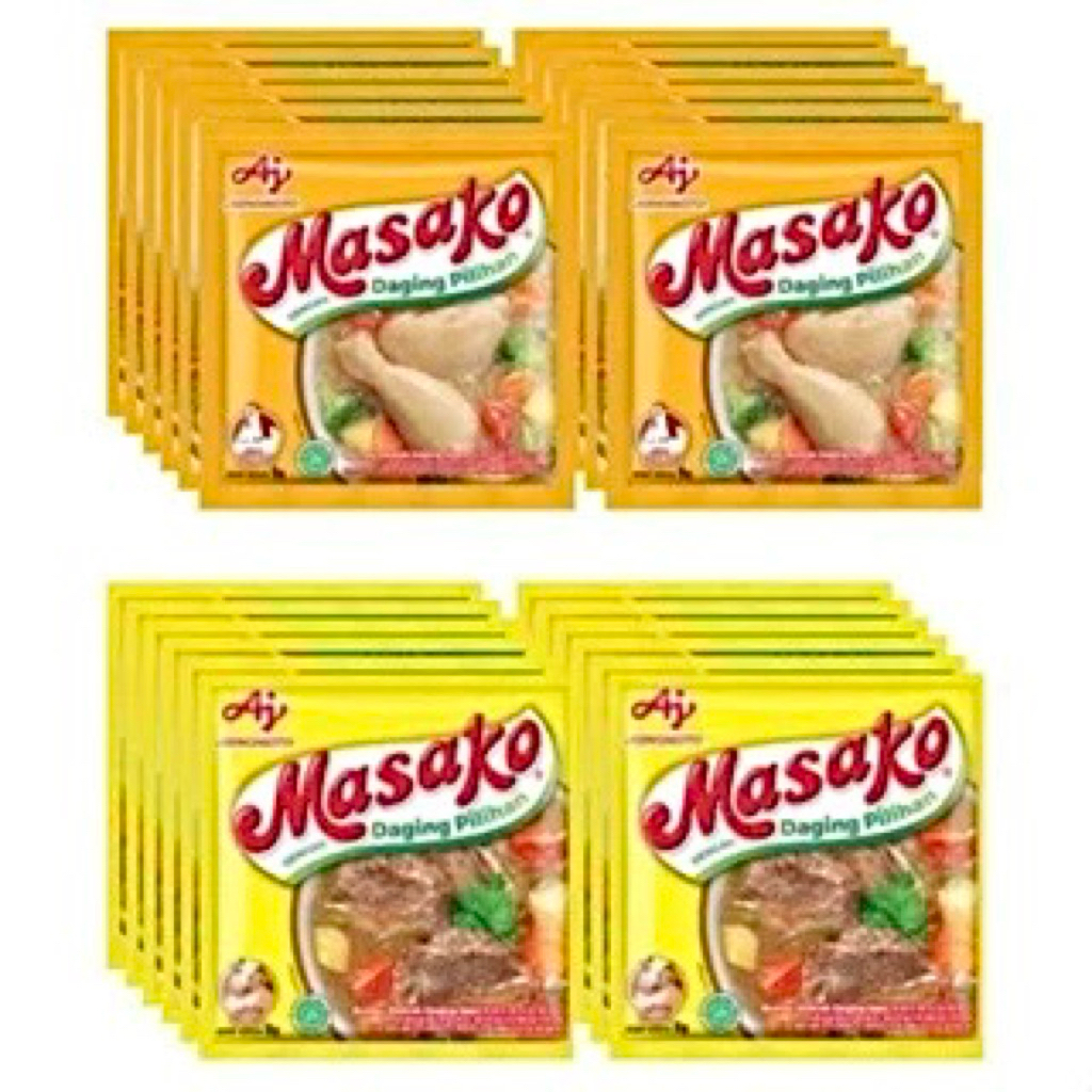 Jual Masako Renceng isi 12 Sachet / 6 Sachet Sapi/Ayam 9gr | Shopee ...