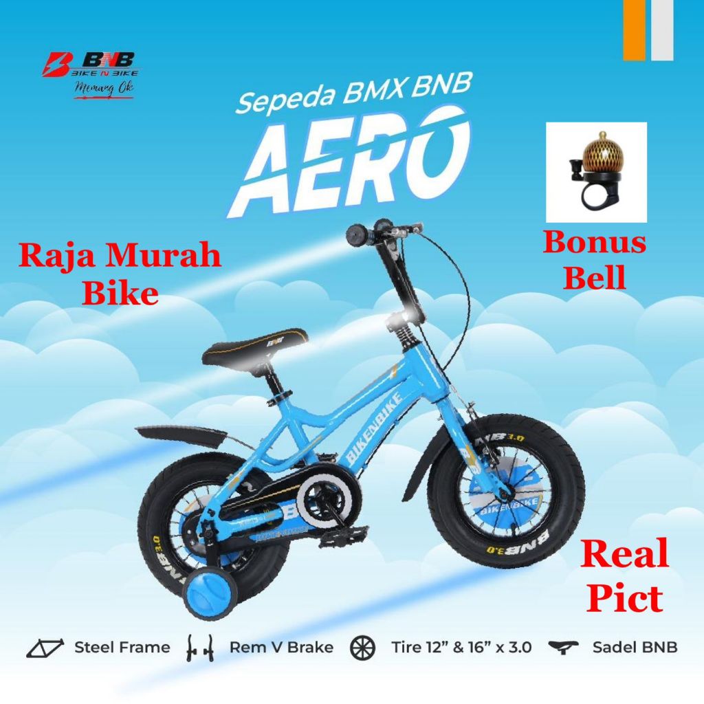 Jual Sepeda Anak Laki Laki Bmx 12 Inch BNB Aero Ban Jumbo Sepeda Anak