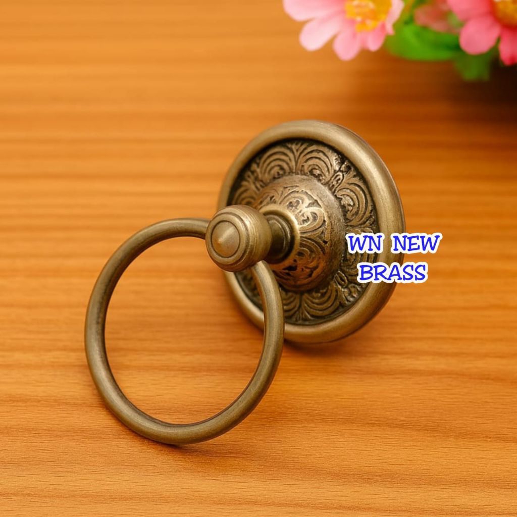 Handle Pintu /  Tarikan Pintu Rumah Pagar Kuningan Antik Gebyok 101 6 cm