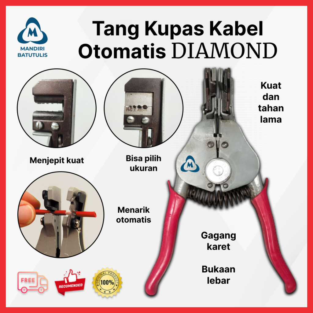 Jual Tang Kupas Kabel DIAMOND - Tang Potong Kabel Otomatis - Auto Wire ...