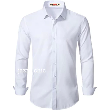 Kemeja Polos Biru Denim Kemeja Formal Kemeja Dark Blue Polos Pria Lengan Panjang Baju Kerja Pria