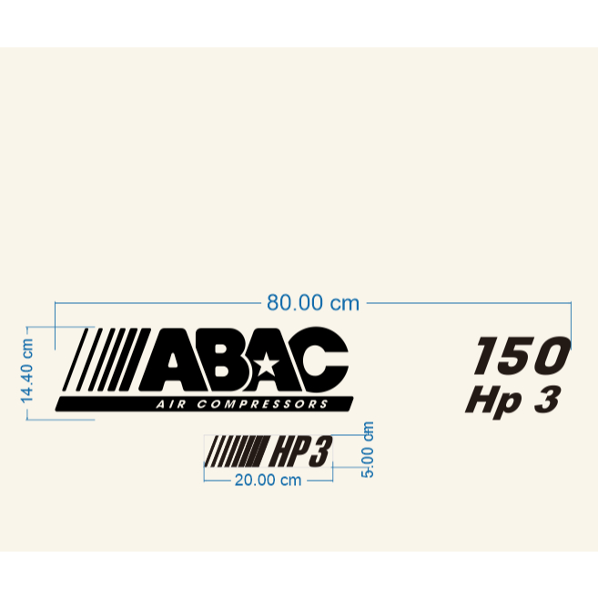 Jual stiker abac hp3 air compresor cutting sticker | Shopee Indonesia