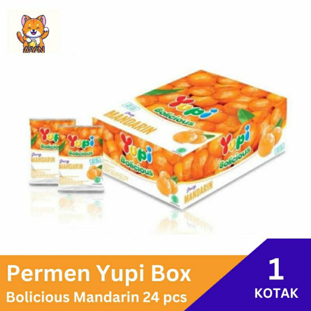 Jual PERMEN YUPI BOX / BOLICIOUS MANDARIN ( 1 BOX ISI 24 PCS ) | Shopee ...