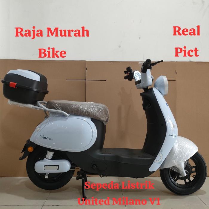 Sepeda Listrik United Milano V1 Terbaru Bergaransi Resmi Sepeda Listrik E-Bike United E Moped Milano
