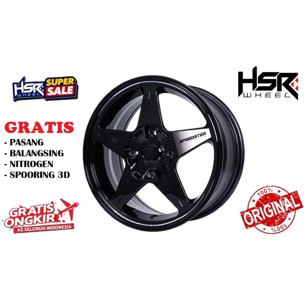 Jual VELG MOBIL RACING HSR SPEEDSTER 5195 HSR R15 LEBAR 6,5 LUBANG ...