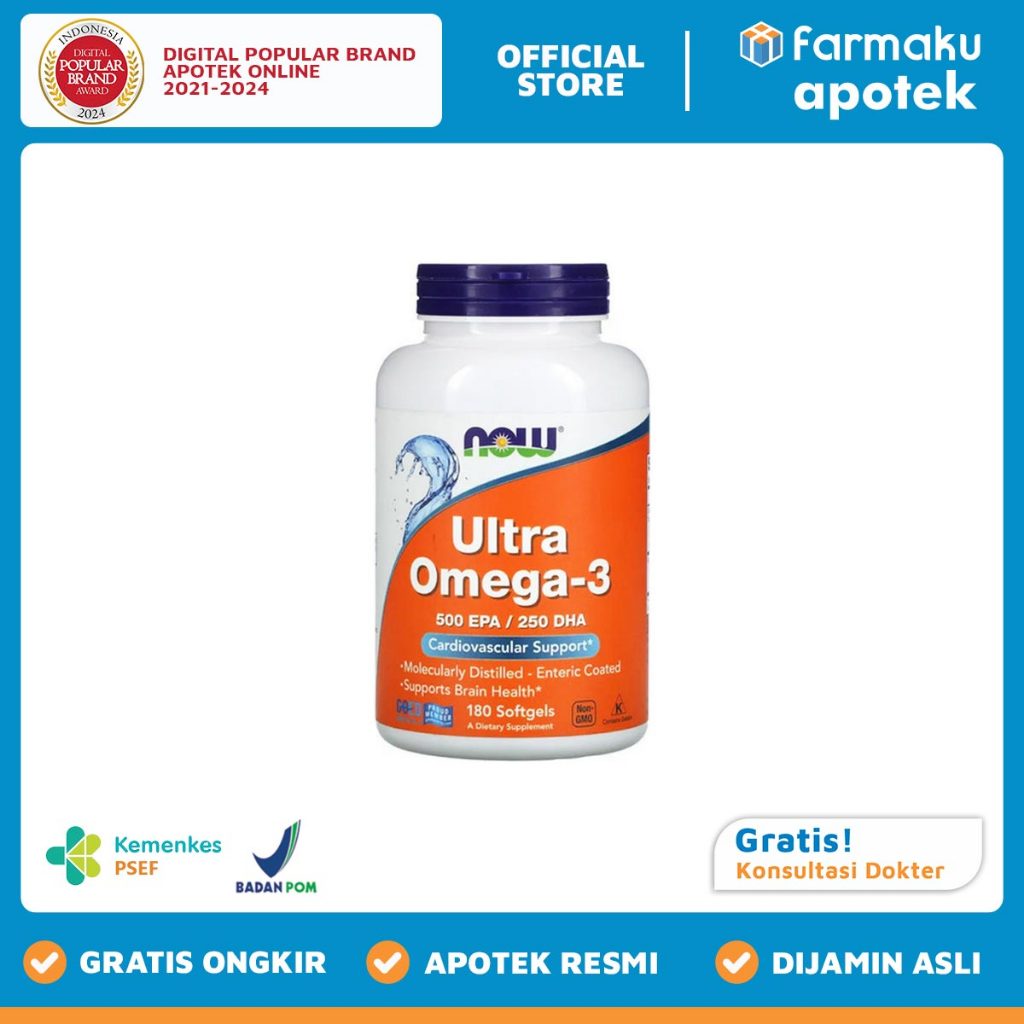 Jual Now Ultra Omega 3 500 EPA/250 DHA Botol 180 - PSG | Shopee Indonesia