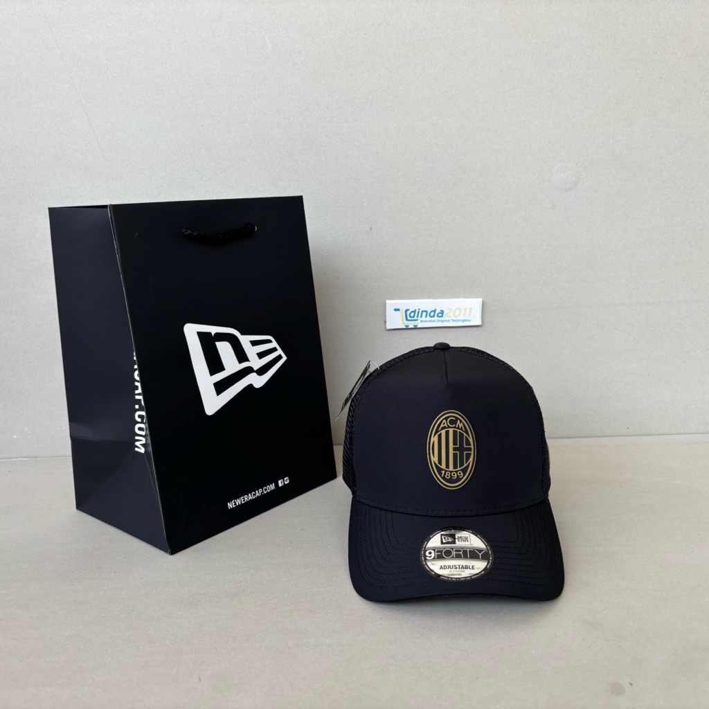 Jual Topi NEW ERA 9Forty A-Frame Black Gold EF TRUCKER AC MILAN ...
