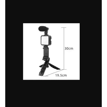 AL Tripod Vlog Set 5in1 AY 49 LED Video Light Phone Holder Tripod Microphone Remote Bluetooth